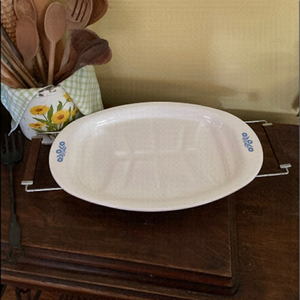 Corning Ware, Cornflower, Roasting Pan and Holder